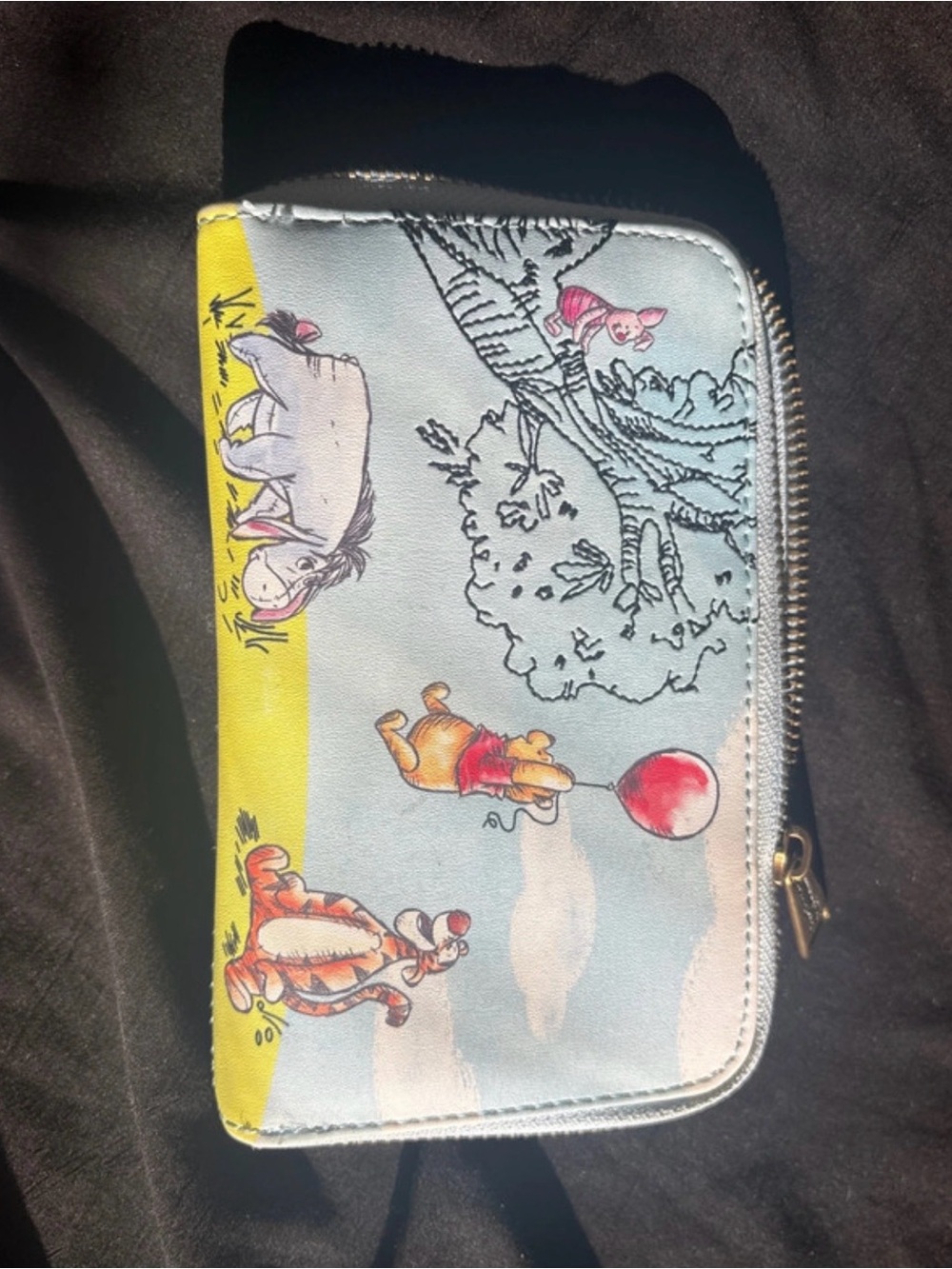 Loungefly Winnie the Pooh Sky Scene Zip Wallet — Blue, Yellow, Red, Pink